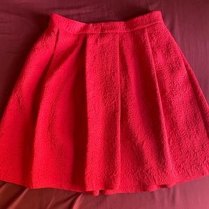 Red Ann Taylor skirt with pockets